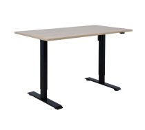 Rakstāmgalds ERGO ar 1 motoru 140x70xH71-121cm, hikorijs/melns