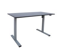 Rakstāmgalds ERGO OPTIMAL ar 1 motoru 120x60xH71-116cm, melns/sudrabaini pelēks