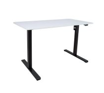 Rakstāmgalds ERGO OPTIMAL ar 1 motoru 120x60xH71-116cm, balts/melns