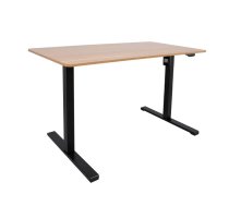 Rakstāmgalds ERGO OPTIMAL ar 1 motoru 140x70xH71-116cm, hikorijs/melns