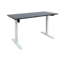 Rakstāmgalds ERGO LIGHT ar 1 motoru 120x60xH73-118cm, melns/balts