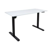 Rakstāmgalds ERGO LIGHT ar 1 motoru 120x60xH73-118cm, balts/melns