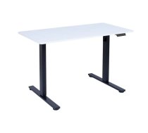 Rakstāmgalds ERGO FIT ar 1 motoru 120x60xH71,5-116cm, balts/melns