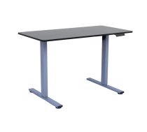 Rakstāmgalds ERGO FIT ar 1 motoru 120x60xH71,5-116cm, melns/sudrabaini pelēks