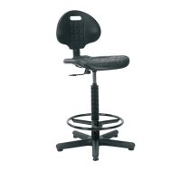 Augsts darba krēsls NARGO 71x71xH89-120cm, sēdeklis un atzveltne: plastmasa, krāsa: melns