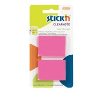 *Indeksi StickN 21107, 38x51mm, 2x50 lapiņas, caurspīdīgi, rozā