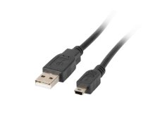 LANBERG USB CABLE 2.0 MINI AM-BM5P 1.8M, BLACK CA-USBK-10CC-0018-BK