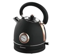Elektriskā tējkanna ar termometru, nerūsējošā tērauda, ​​melna/rozā zelta krāsā, 1,8 l, 2200 W, KB 7 - KB 7905 - 5908287279056