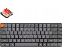 Keychron K3 Max 75% RGB Mehāniskā tastatūra ar sarkaniem slēdžiem - Melna