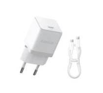 Sienas ātrais lādētājs Palm 20W USB-C QC3.0 PD3.0 ar USB-C kabeli 1 m, balts