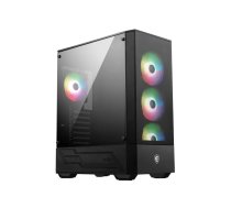 MSI MAG Forge 112R Midi torņa korpuss Melns, caurspīdīgs