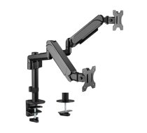 Gembird MA-DA2P-01 Regulējama galda stiprinājuma roka 2 displejiem, 17”-32”, līdz 9 kg