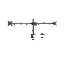 Gembird MA-D3-01 Regulējama galda 3 displeju stiprinājuma roka (griezt, slīpēt, pagriezt), 17”-27”, līdz 7 kg