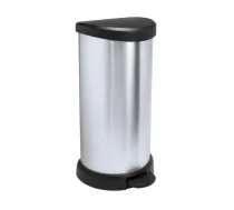 Metāla pedalpāļa atkritumu tvertne 40L Deco tvertne sudraba krāsā - 0802150582 - 3253922150002