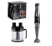 Braun MultiQuick 9 MQ 9195XLI 2 L Rokas blenderis 1200 W Melns, Nerūsējošā tērauda - AGDBRAMIB0083 - 8021098775184