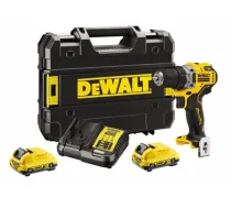 DEWALT DCD701D2-QW Bezvadu urbjmašīna 2x 12V 2Ah XR TSTAK Melna, Dzeltena - NAKDEWWWK0050 - 5035048709832