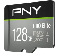 PNY PRO Elite MicroSDXC karte 128GB Klase 10 UHS-I/U3 A1 V30 (P-SDU128V31100PRO-GE) - P-SDU128V31100PRO-GE - 0751492625751