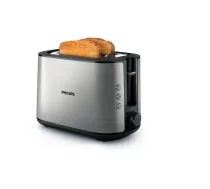 Philips Viva Collection HD2650/90 tosteris 2 šķēlēm 950 W Melns, Nerūsējošā tērauda - AGDPHITOS0033 - 8710103907015