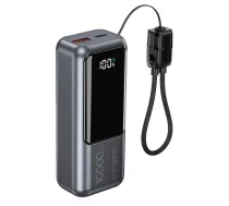 Enerģijas krātuve Gembird 20W 10000mAh, 20W PD&QC 3.0 ar integrētu kabeli un LCD displeju - PB10-PD20-LCD-02 - 8716309138307