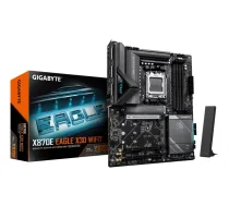 GIGABYTE X870E EAGLE X3D WIFI7 mātesplate — atbalsta AMD Ryzen 9000 CPU, 14+2+2 fāžu digitālais VRM, līdz 9000Hz DDR5 (OC), 1xPCIe 5.0 + 3xPCIe 4.0, Wi-Fi 7, 5GbE LAN, USB 4 - X870E EAGLE X WF7 - 4...