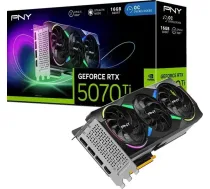 PNY GeForce RTX 5070 Ti ARGB EPIC-X RGB grafiskā karte 16 GB GDDR7 DLSS4 (VCG5070T16TFXXPB1) - VCG5070T16TFXXPB1 - 4718006457327