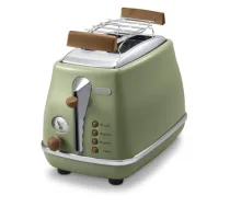 DeLonghi DELONGHI Icona Vintage Toaster CTOV 2103.GR 900W, Stainless steel, Crumb tray, Defrost, Green - 1261910 - 8004399761346