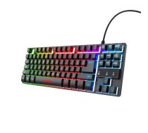 Trust GXT 833 Thado spēļu tastatūra USB, Nīderlandiešu valoda, melna ar sudraba akcentiem
