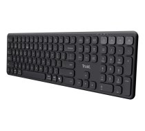 Trust Vaiya US Melna USB + RF Bezvadu + Bluetooth tastatūra