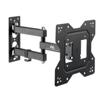 Maclean MC-700N TV monitora sienas stiprinājums universāls, maksimālais VESA 200x200, 23"-43" ekrāniem, līdz 30 kg, melns, paplašināms, slīdošs, piemērots mazajiem televizoriem