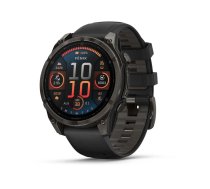 Garmin Fenix 8 AMOLED Sapphire 43mm Titanium Grey with Black/Pebble Grey silicone Band