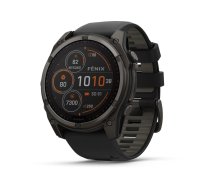 Garmin Fenix 8 Sapphire Solar 47mm Carbon Grey Titanium with Black/Pebble Grey Band