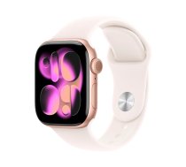 Apple Watch Series 11 (2025) GPS 46mm Rose Gold Aluminium Case with Light Blush Sport Band S/M