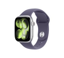 Apple Watch Series 11 (2025) GPS 46mm Silver Aluminium Case with Purple Fog Sport Band M/L Silver