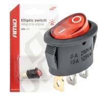 Eliptic switch 12V/230V (with red light) BU02 AMIO 03612