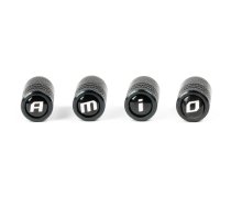 Aluminium Black Valve AMiO cap 4 pcs AMIO 03277