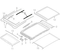 Jumta lūkas blīvgumijaBMW X3 / X5 / IX3 17- OE BMW 54107493151