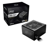 ASROCK PRO-750G Power Supply 750W 80+ Gold Black (90-UXR075-GNEAA2)