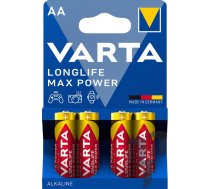 4706/4 AA baterijas VARTA Longlife Max Power Alkaline 4gb. 04706 101 404