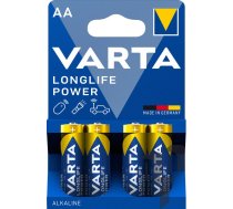 4906/4 AA baterijas VARTA Longlife Power Alkaline 1.5V 4gb. 04906 121 414