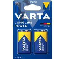 4922/2 9V baterijas VARTA Longlife Power Alkaline 2gb. 04922 121 412