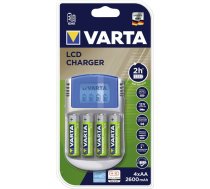 [:en]57070 Battery (Accu) charger VARTA PP LCD CHARGER with 12V & USB charging + 4pcs. AA 2600mAh[:lv]57070 Bateriju (Accu) ladētājs VARTA LCD 4 vietas + auto 12V un USB adapteris, komplektā 4gb. AA 2600mAh[:ru]57070 Зарядное устройство для аккумуляторов 