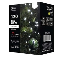 LED virtene EMOS 120LED 7W balta 6500K IP44 12m, ar taimeri ZY0803