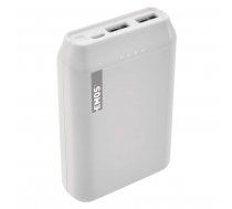 Powerbank ārējais akumulators Alpha EMOS 10000mAh 2 x USB, USB-C, Micro balts B0522W