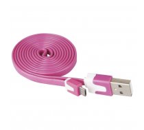 Lādētājs/savienojuma vads USB A - USB micro B spraudnis 1m rozā EMOS SM7001P