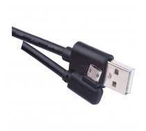 Lādētājs/savienojuma vads USB A spraudnis-USB micro B spraudnis leņķī 1m EMOS SM7005BL