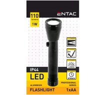 Lukturis 1W LED 110lm IP44 alumīnija melns(1xAA) ENTAC EFL-1W-ALU