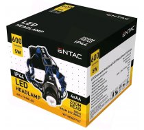LED lukturis galvas 5W 600lm ZOOM IP44 (4xAA) ENTAC EHL-ZOOM-5W-ALU