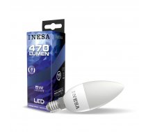 LED spuldze INESA svecīte E14 5W 240V 470lm 3000K 160' 60627