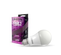 LED spuldze INESA GLS A70 E27 14W 240V 1521lm 6500K 180' 60612