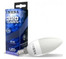 LED spuldze INESA svecīte E14 4W 240V 320lm 3000K 160' 60624